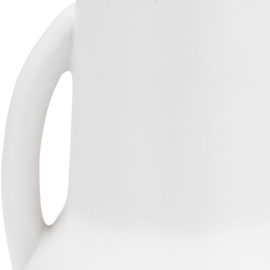 Sagebrook 8" Ceramic Vase With Handles - White