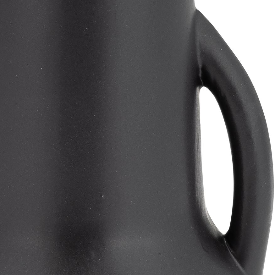 Sagebrook 8" Ceramic Vase With Handles - Black