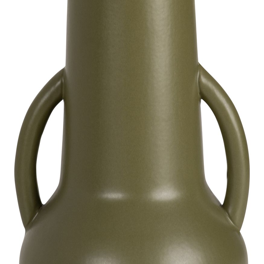 Sagebrook 8" Ceramic Vase With Handles - Olive