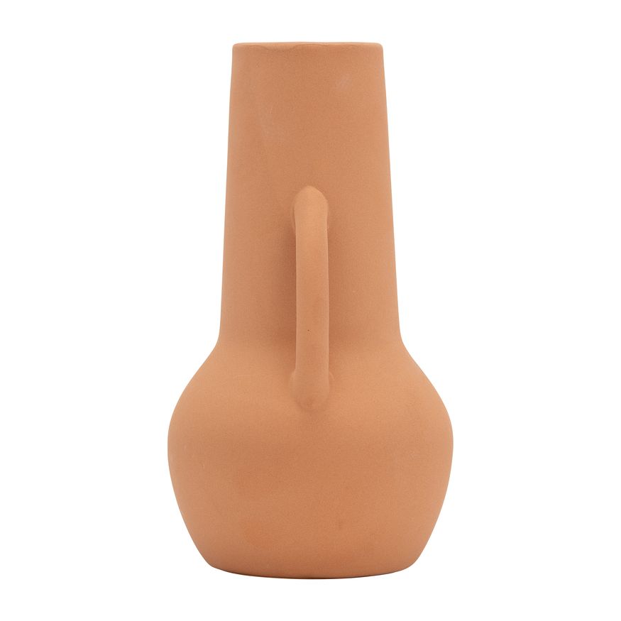 Sagebrook 8" Ceramic Vase With Handles - Terracotta