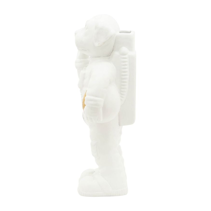 Sagebrook 12" Ceramic Astro Dog Decor - White/Gold