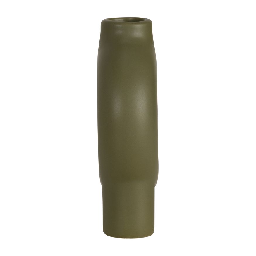 Sagebrook 7" Ceramic Donut Footed Vase - Olive