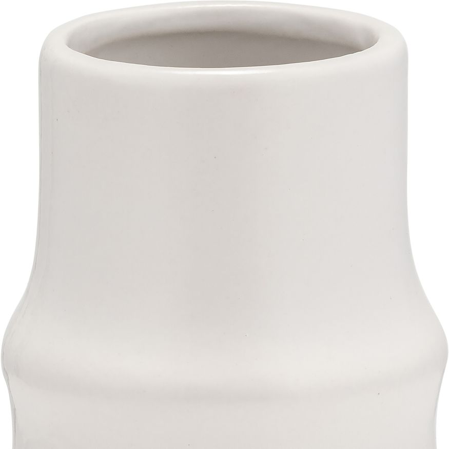 Sagebrook™ 11" Ceramic Ring Pattern Vase - White