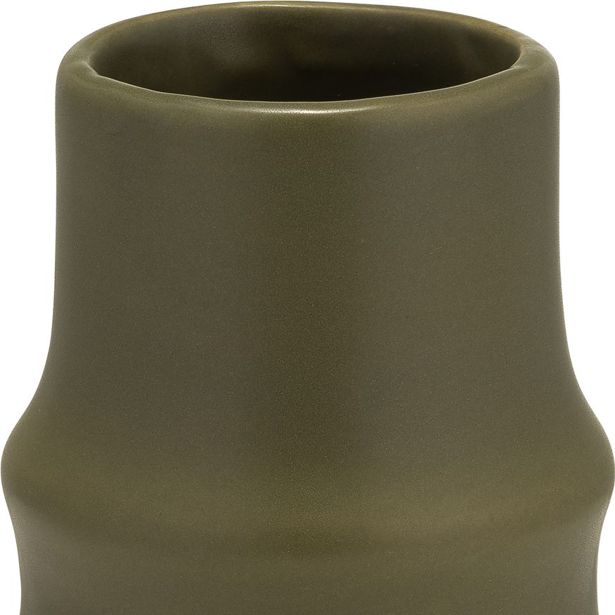 Sagebrook™ 11" Ceramic Ring Pattern Vase - Olive