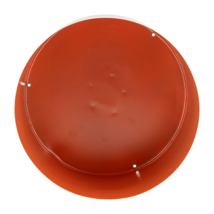 Sagebrook 10" Metal Flat Round Base Planter - Burnt Orange