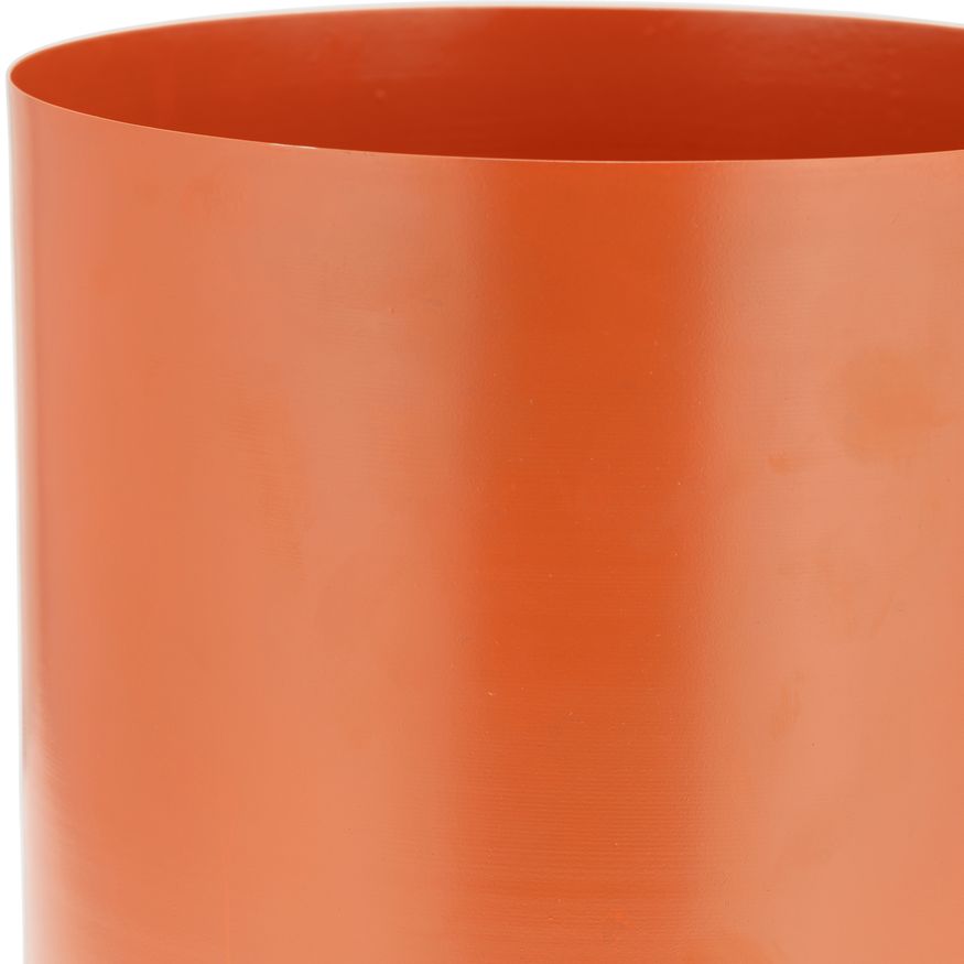 Sagebrook 8" Metal Flat Round Base Planter - Burnt Orange