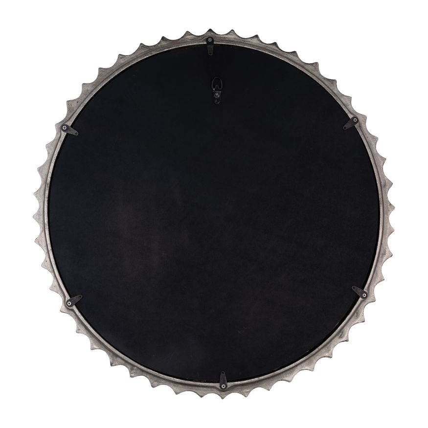 Sagebrook Metal Ring Texture Mirror - Brushed Nickel