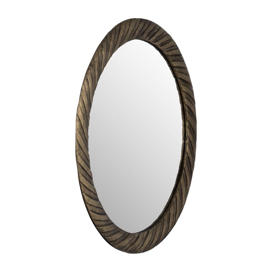 Sagebrook Metal Hurricane Pattern Mirror - Bronze