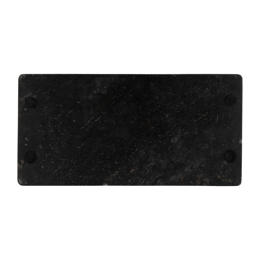 Sagebrook 2" Marble Tray With Handles - Black/Gold