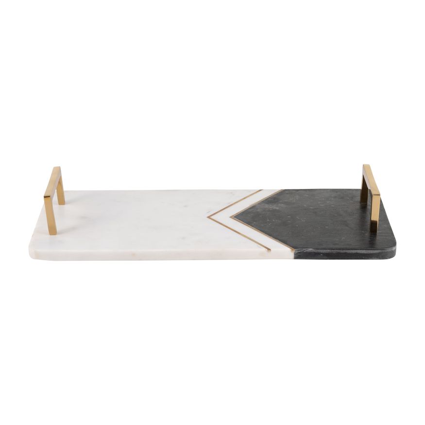 Sagebrook 2" Marble Tray With Handles