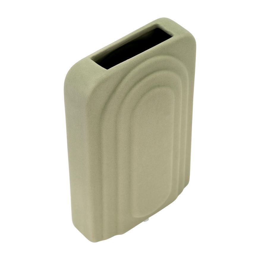 Sagebrook 7" Dolomite Rectangular Vase - Dark Sage