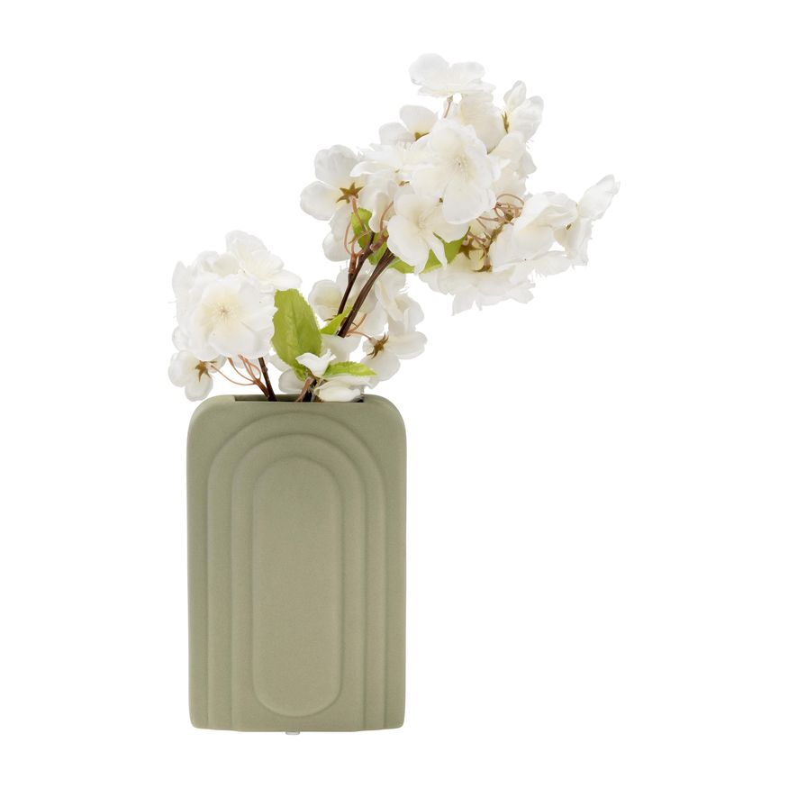 Sagebrook 7" Dolomite Rectangular Vase - Dark Sage