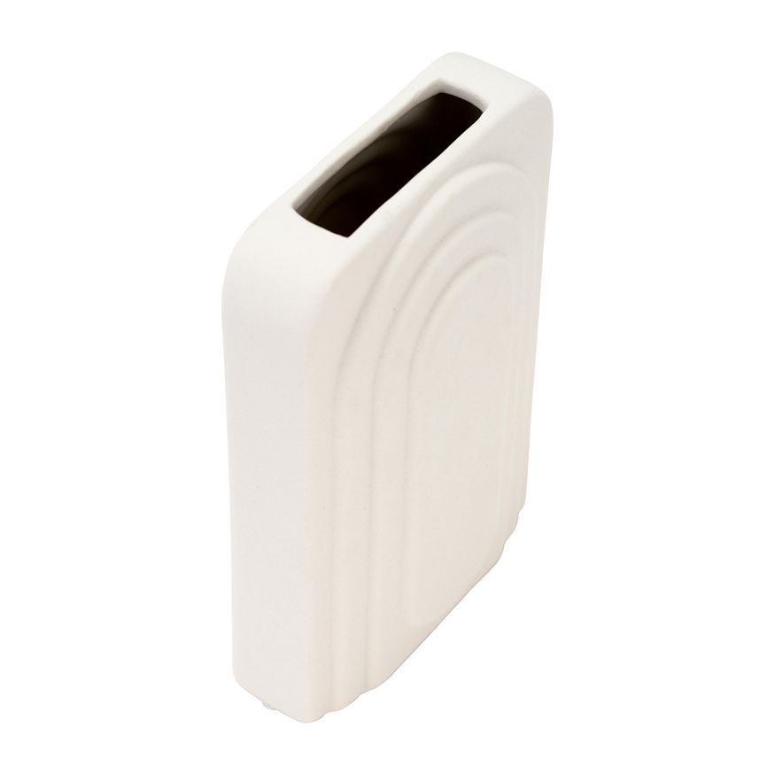 Sagebrook 7" Dolomite Rectangular Vase - White