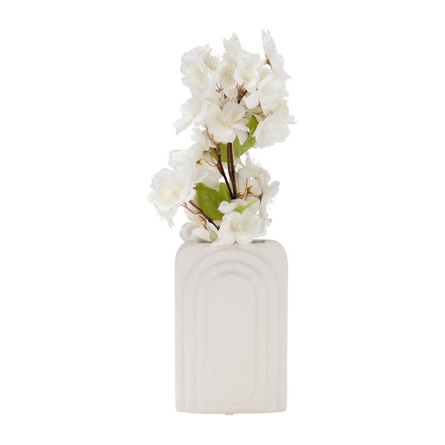 Sagebrook 7" Dolomite Rectangular Vase - White