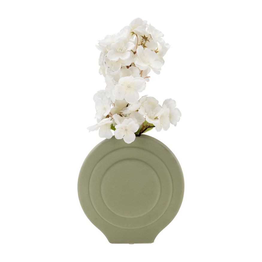 Sagebrook 7" Dolomite Round Vase - Dark Sage