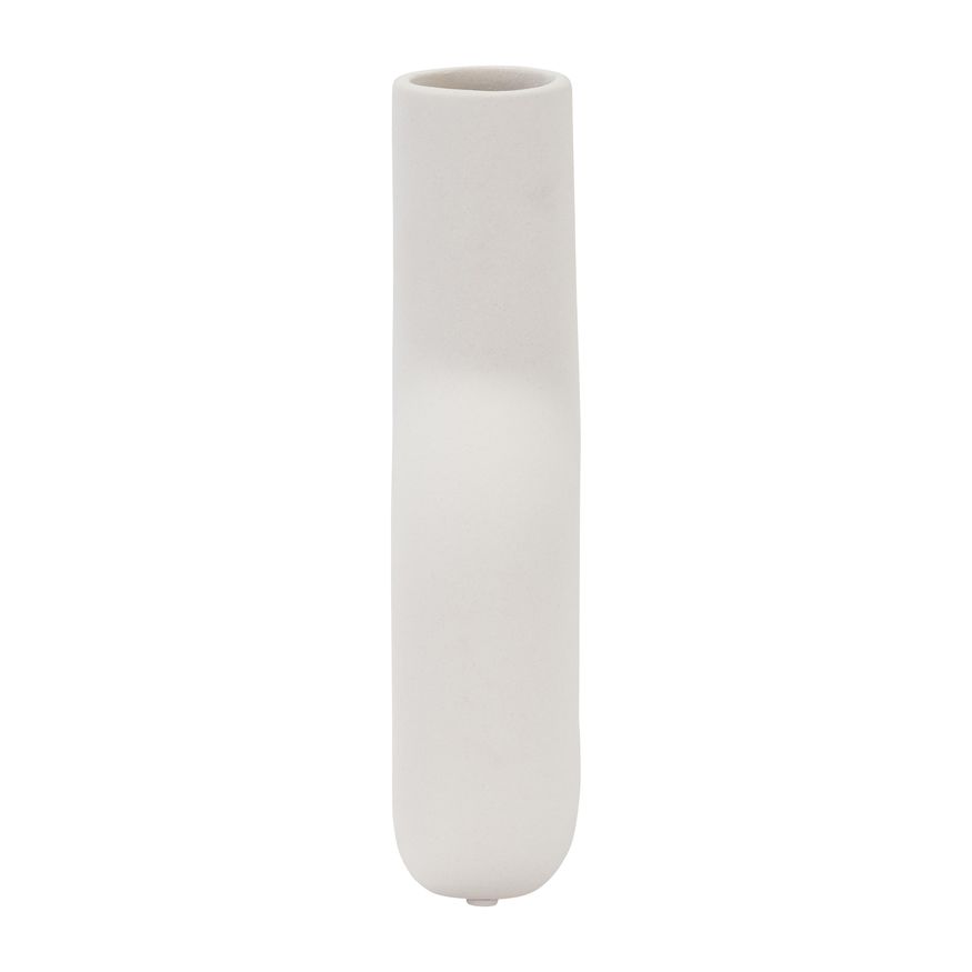 Sagebrook 8" Dol Open Cut Vase - White