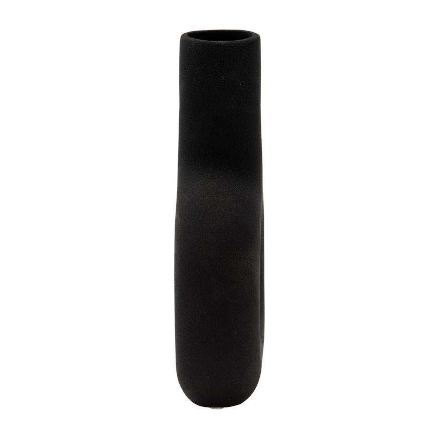 Sagebrook 8" Dol Open Cut Vase - Black