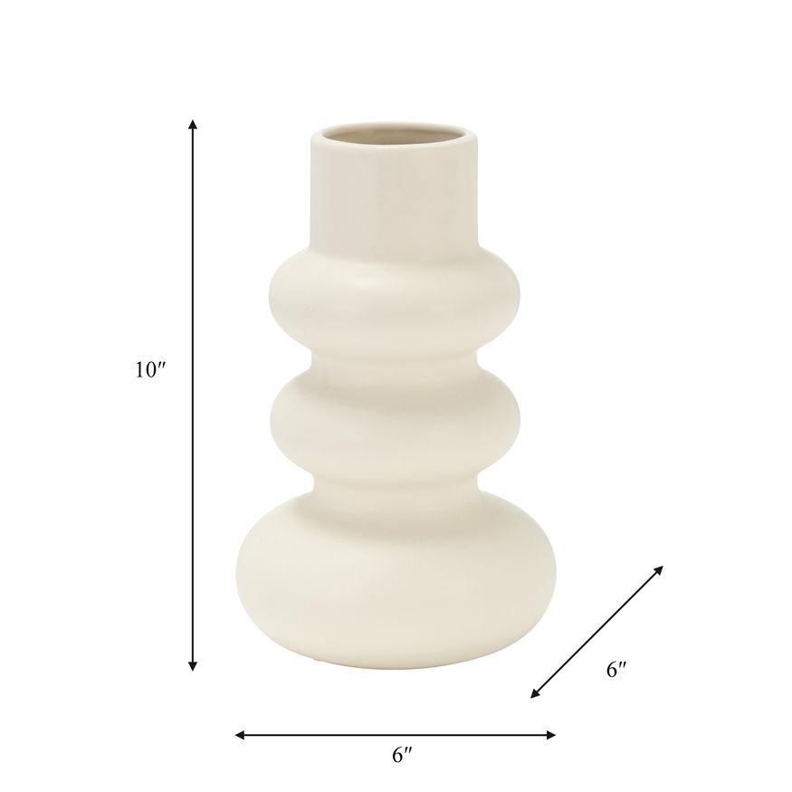 Sagebrook™ 10" Dolomite Stacked Spheres - Cotton