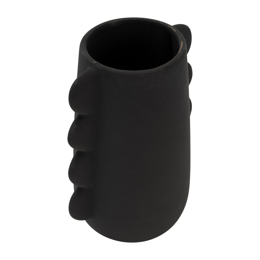 Sagebrook 7" Dol Eared Vase - Black