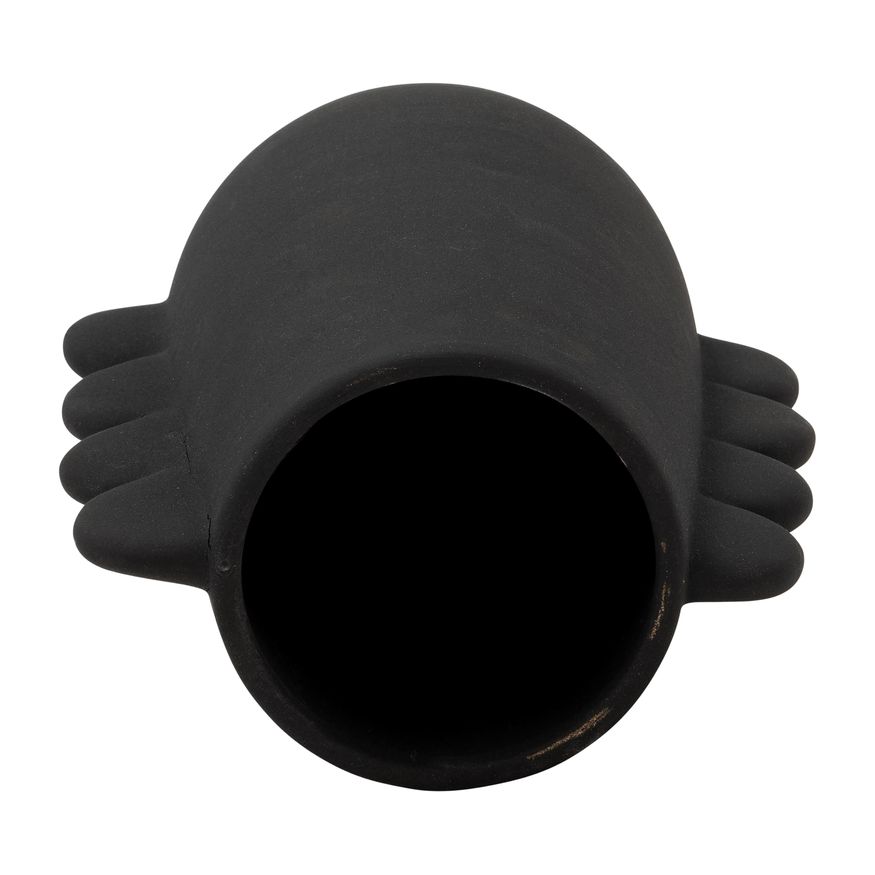 Sagebrook 7" Dol Eared Vase - Black