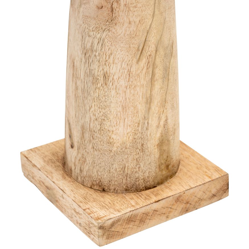 Sagebrook 48" Wood Totem Pillar - Brown