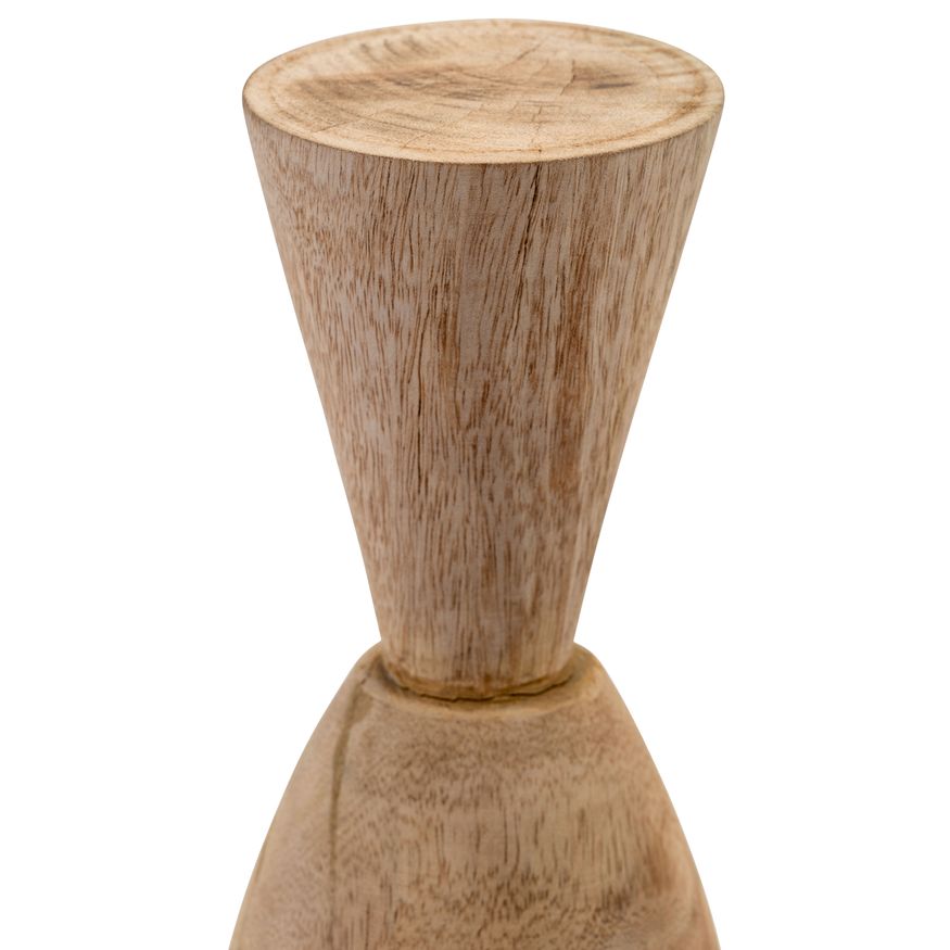 Sagebrook 48" Wood Totem Pillar - Brown