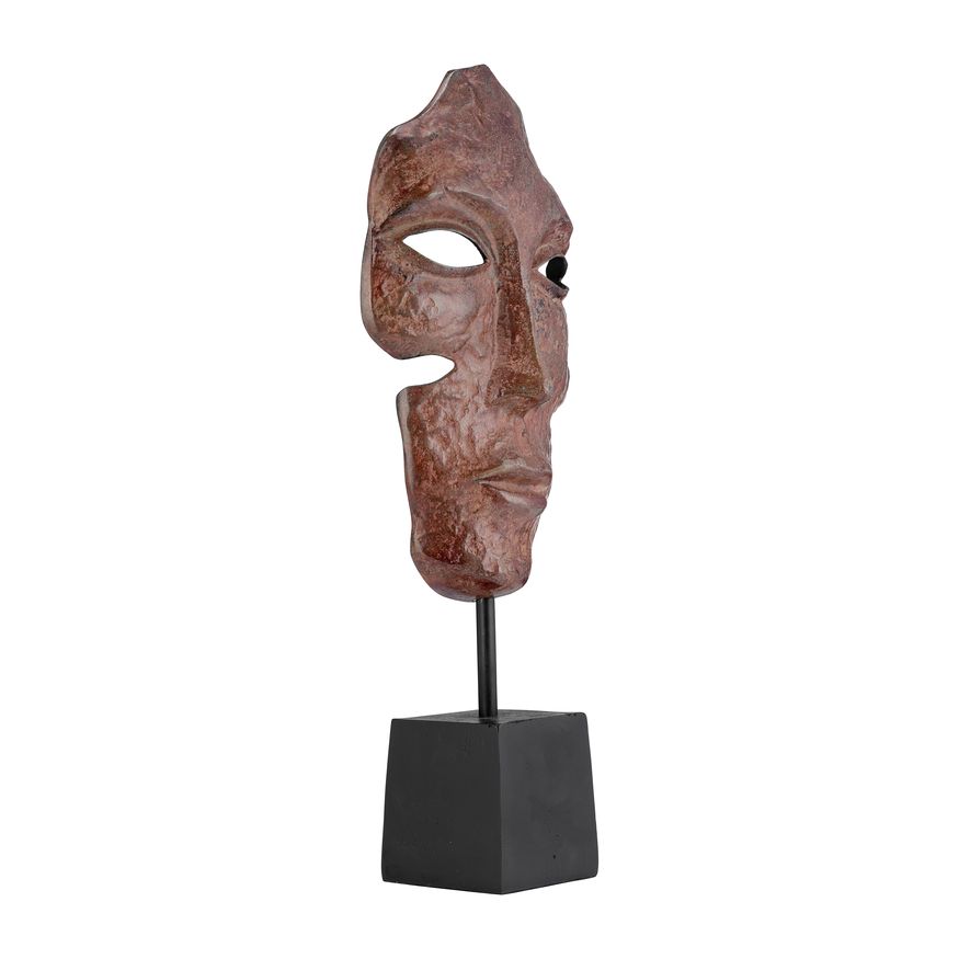 Sagebrook - 20" Metal Abstract Face Sculpture in Brick Patina