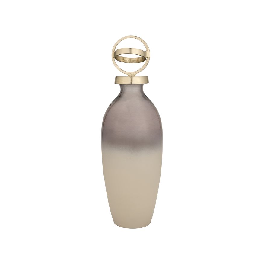 Sagebrook 16" Glass Bottle With Sphere Lid