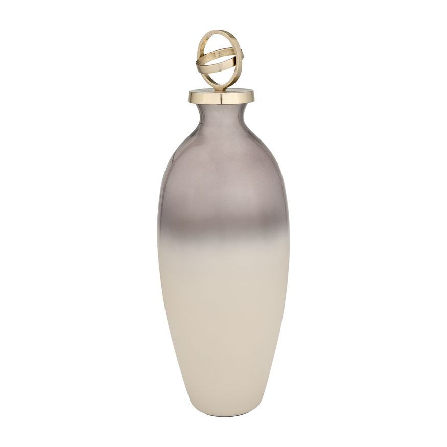 Sagebrook 16" Glass Bottle With Sphere Lid