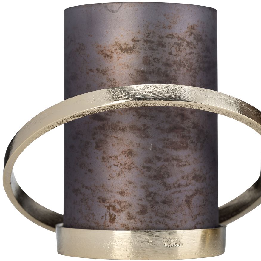 Sagebrook - 6" Metal Abstract Ring Candle Holder in Gold