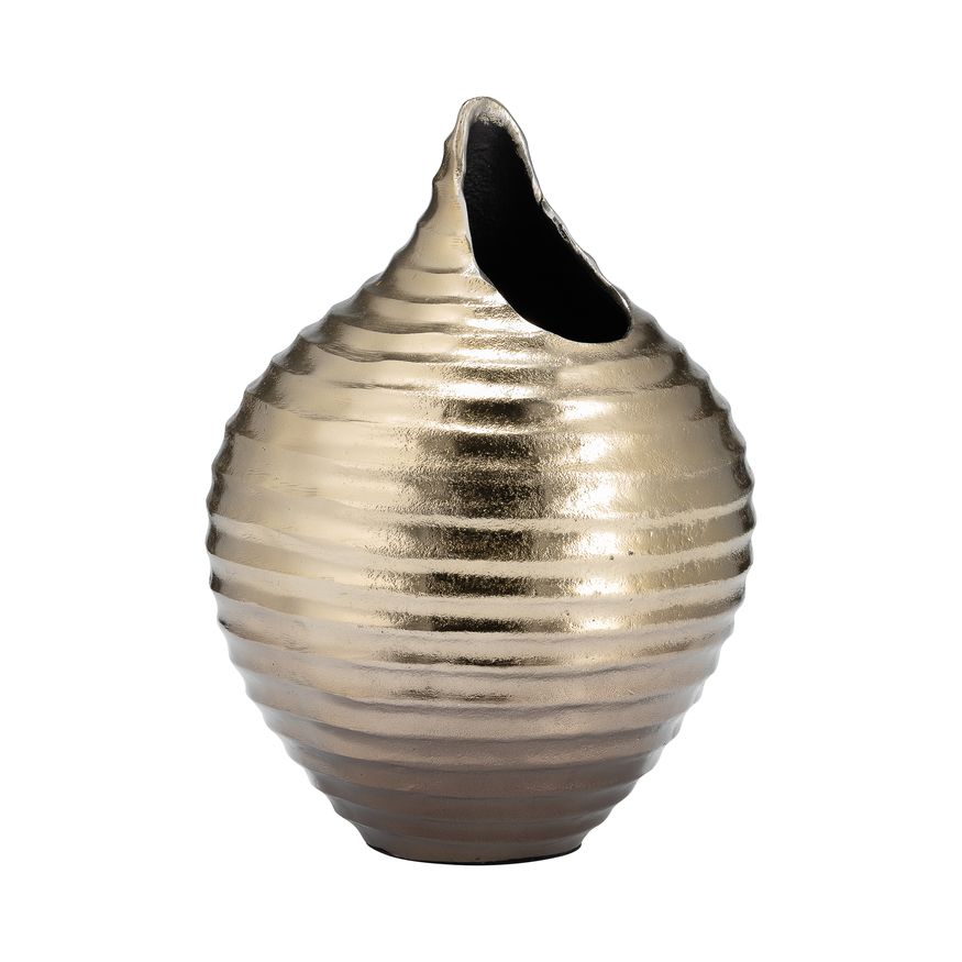 Sagebrook 12" Metal Shell Like Vase - Gold