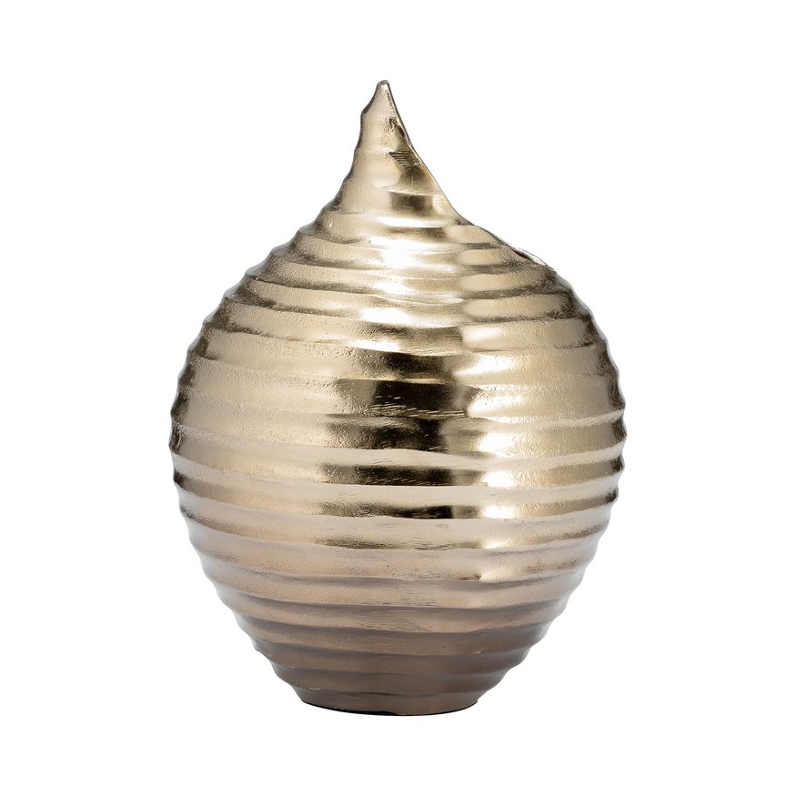 Sagebrook 12" Metal Shell Like Vase - Gold