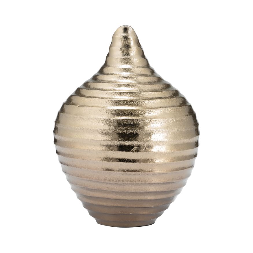 Sagebrook 12" Metal Shell Like Vase - Gold