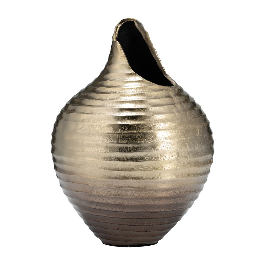 Sagebrook 16" Metal Shell Like Vase - Gold