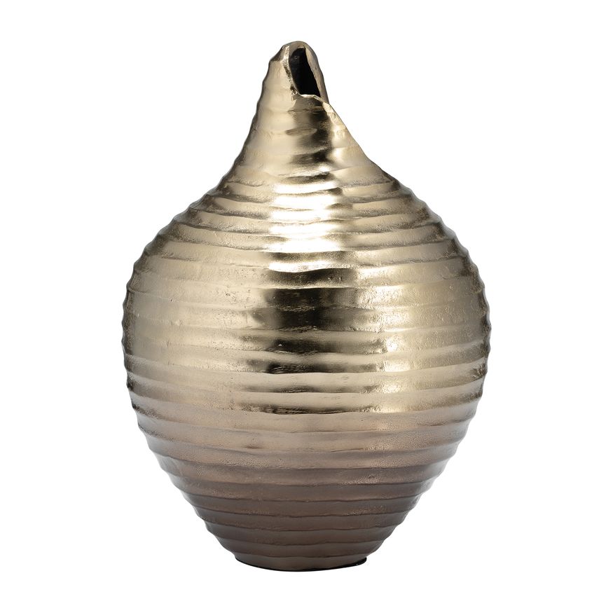 Sagebrook 16" Metal Shell Like Vase - Gold