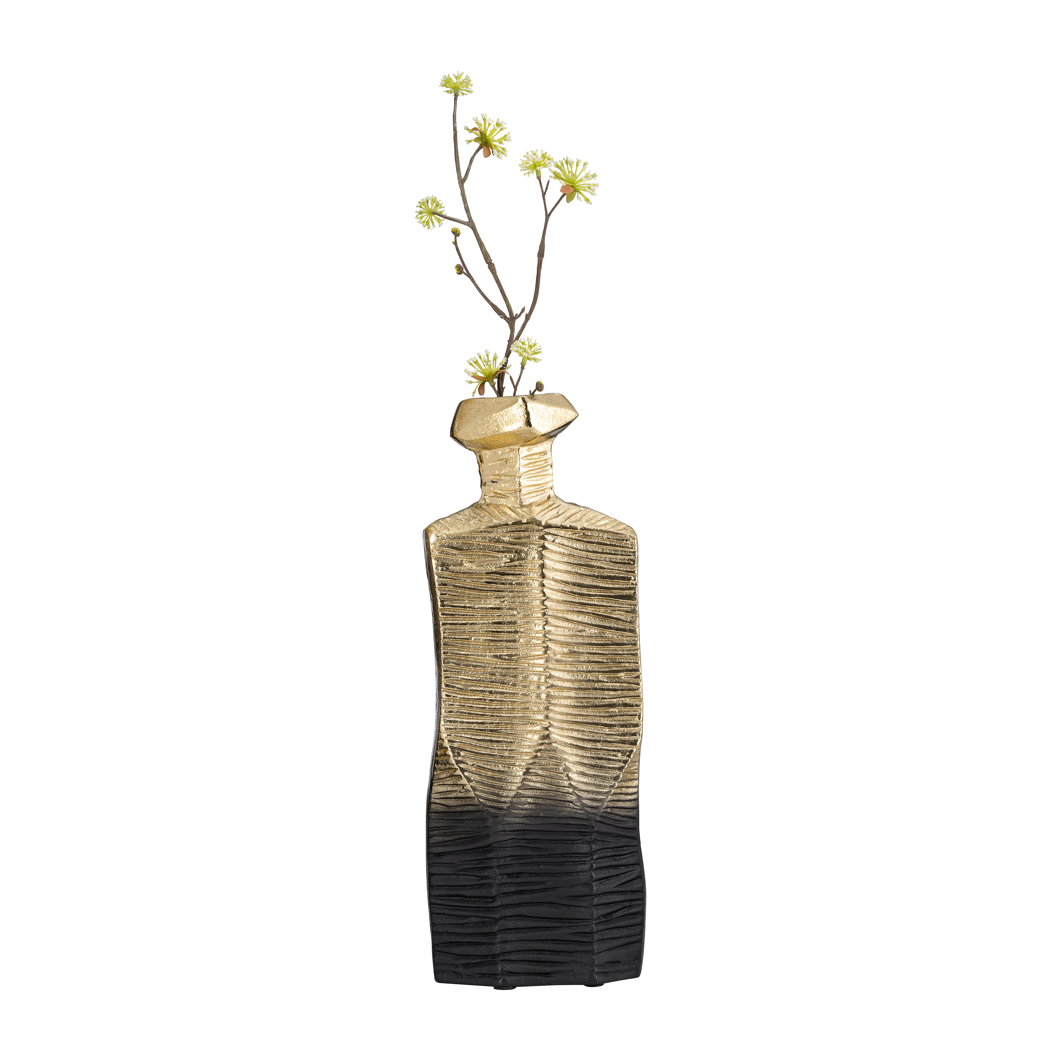 Sagebrook 16" Metal Rigged Vase - Gold/black