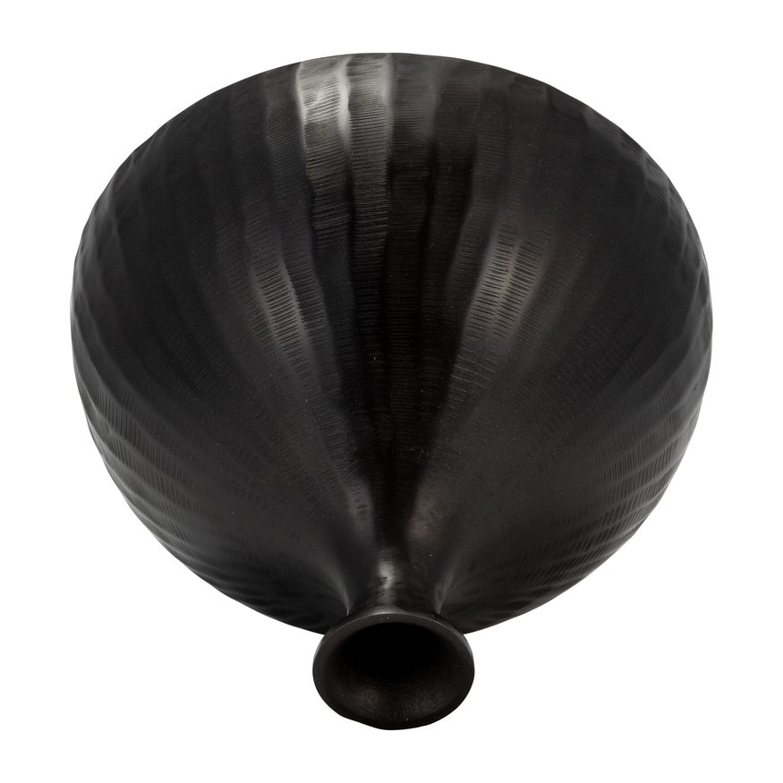 Sagebrook 9" Metal Bulbous Vase - Bronze