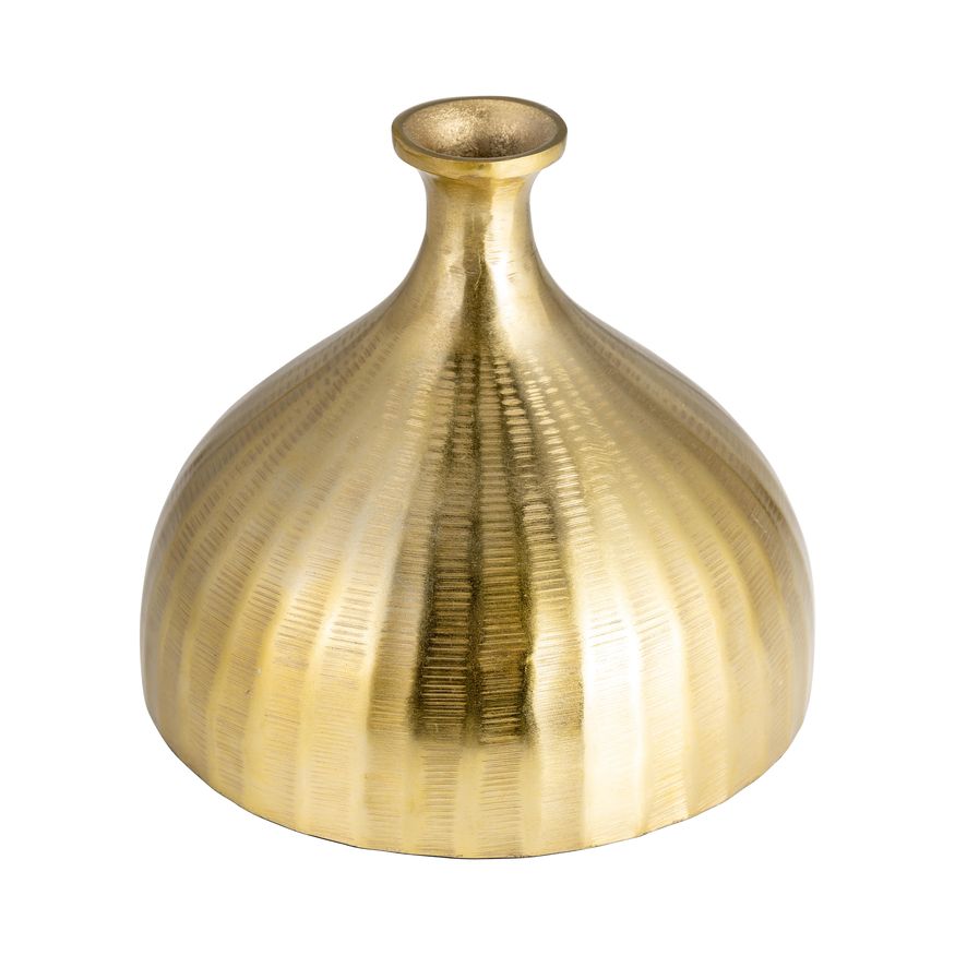 Sagebrook 7" Metal Bulbous Vase - Gold