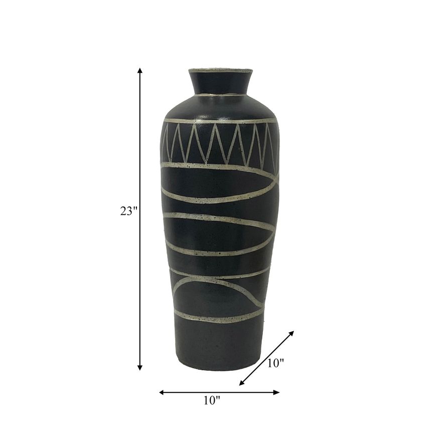 Sagebrook 14" Terracotta Modern Eared Vase