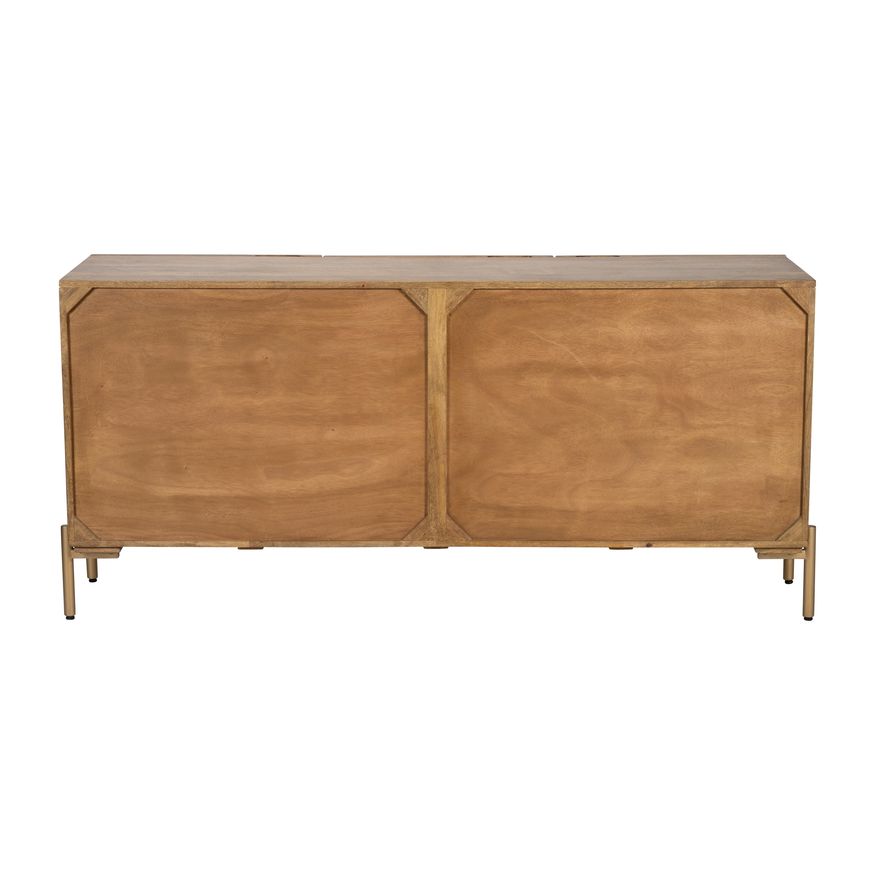 Sagebrook Wood 3-Door Cane Sideboard