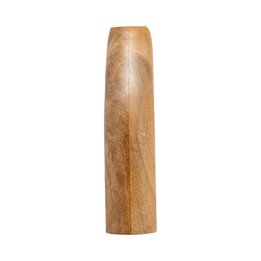 Sagebrook 9" Wood Tapered Vase - Brown