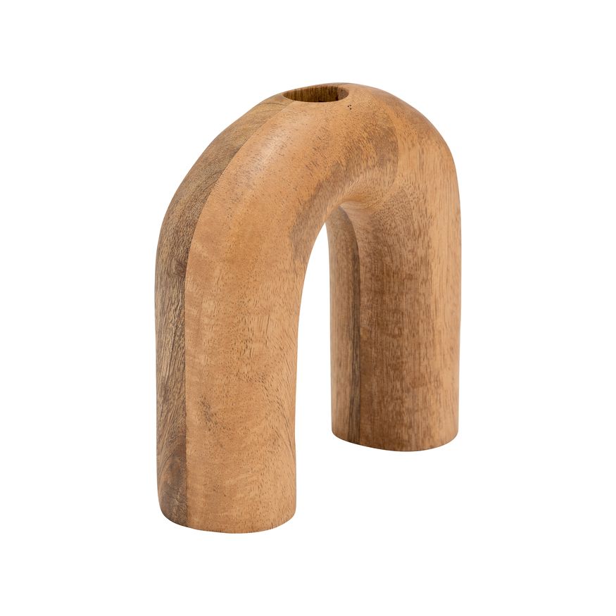 Sagebrook 6" Wood Horseshoe Vase