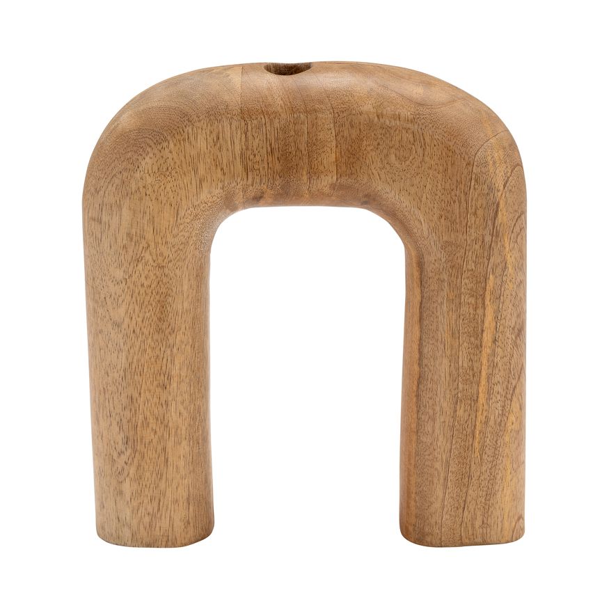 Sagebrook 6" Wood Horseshoe Vase