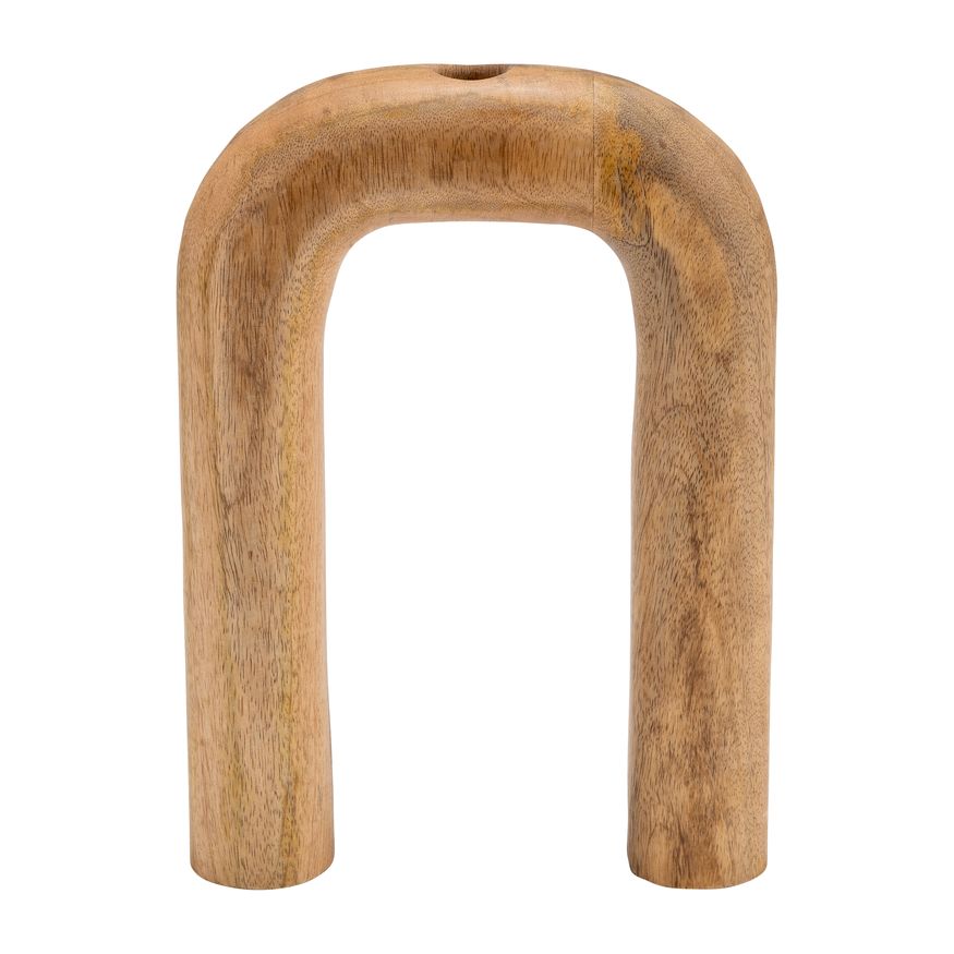 Sagebrook 6" Wood Horseshoe Vase