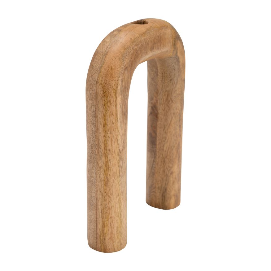 Sagebrook 11" Wood Horseshoe Vase - Brown