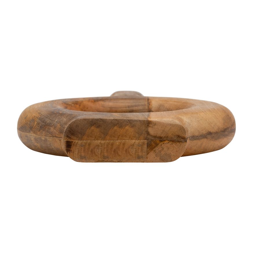 Sagebrook 14" Wood Donut Shaped Vase - Brown