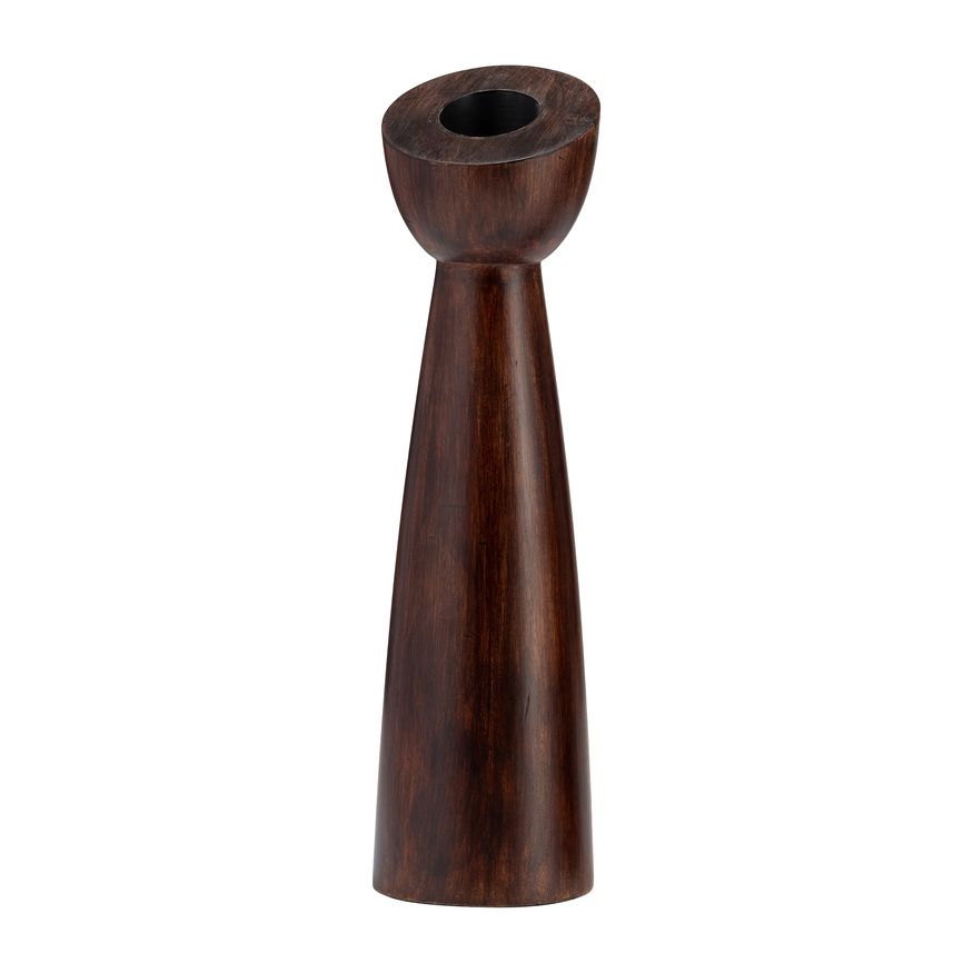 Sagebrook 13" Wood Slanted Candle Holder