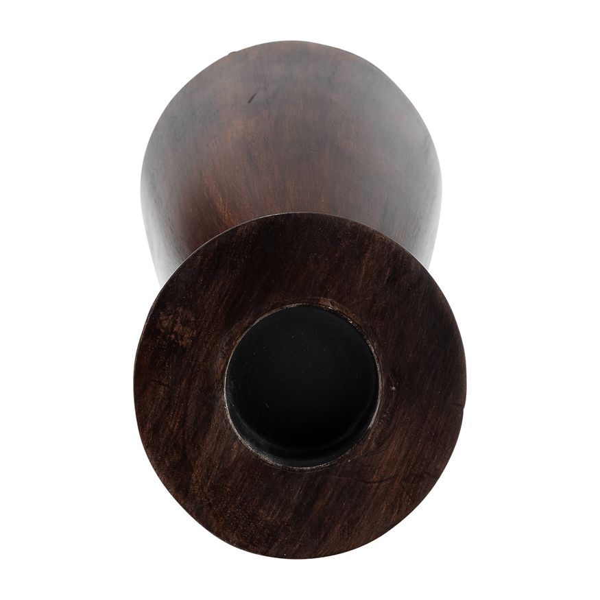 Sagebrook 13" Wood Slanted Candle Holder - Brown