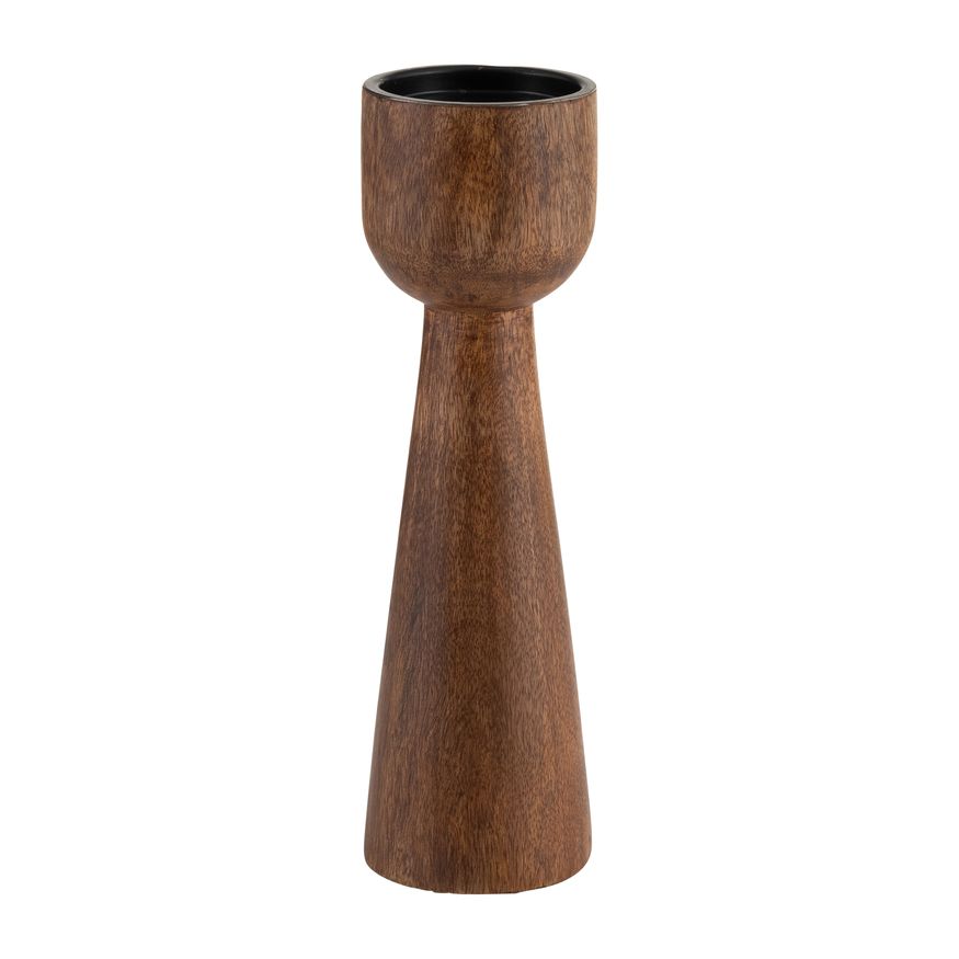 Sagebrook 15" Wood Candle Holder