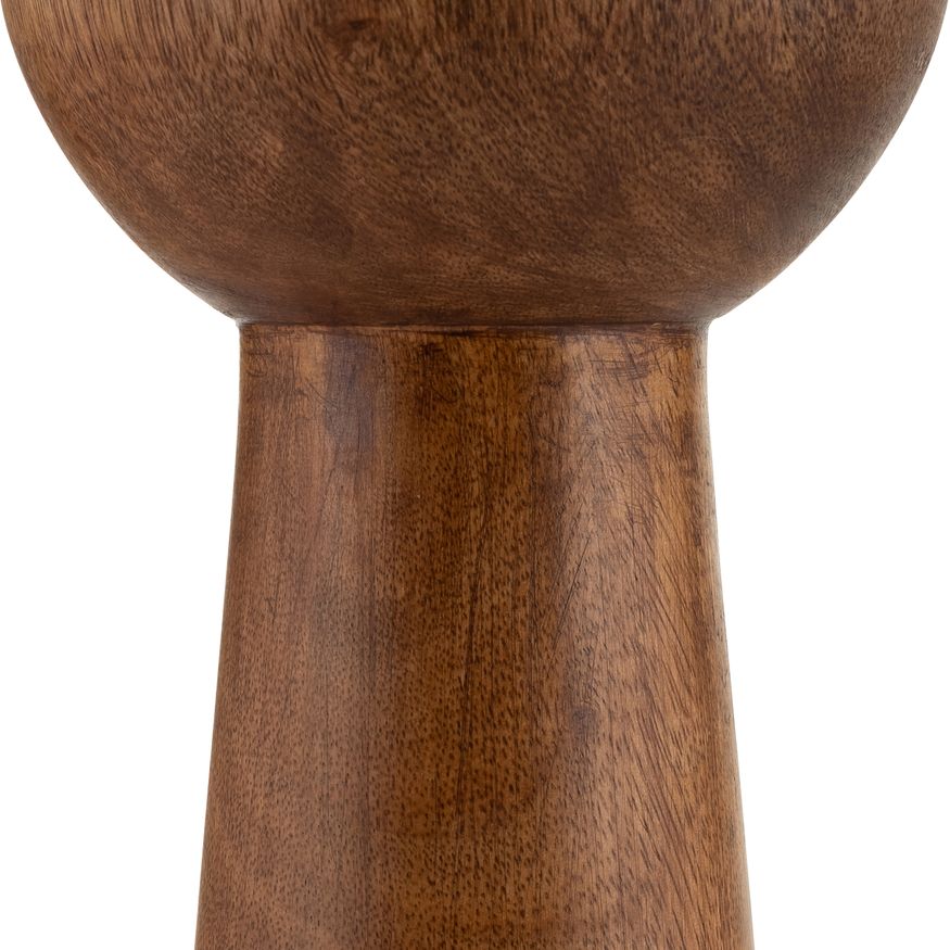 Sagebrook 12" Wood Candle Holder - Natural